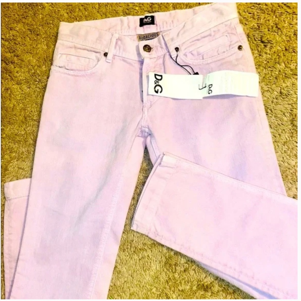 NWT 💯 DOLCE & GABBANA pink jeans size 4!